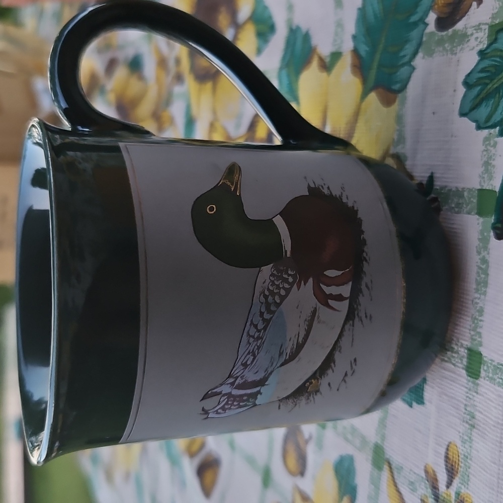 OTAGIRI JAPAN Green Mallard Duck Mug